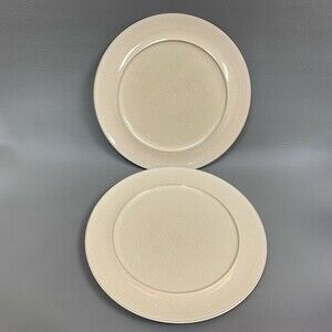 Denby Langley Dinner Plates England Beige 11" Oven Freezer Safe Lot of 2